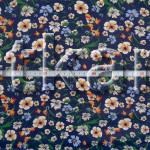 Ситец набивной - Цветы на поляне (на синем) (ширина 80 см)